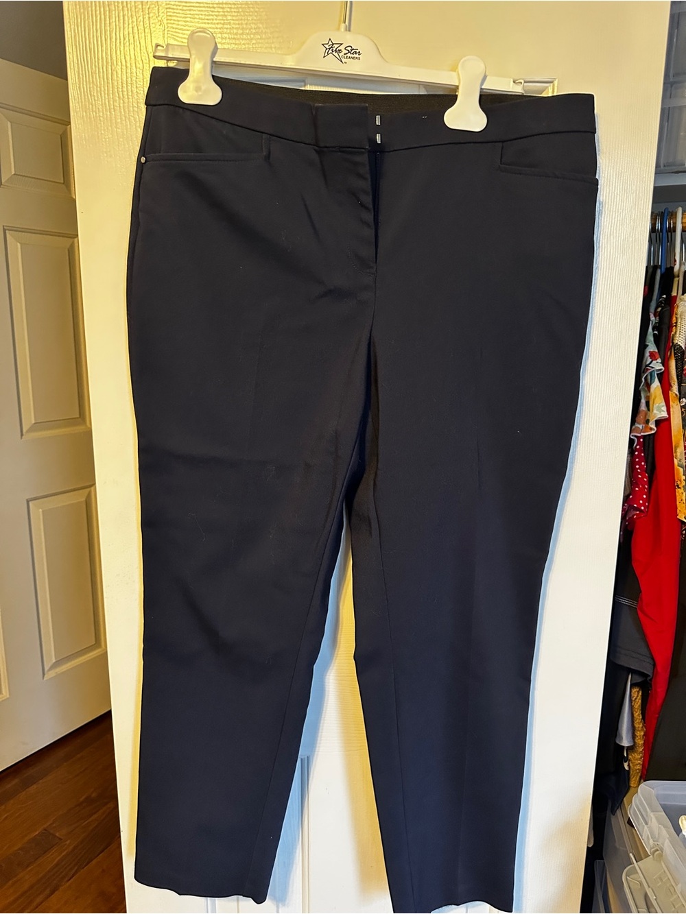 Rafaella Navy Stretch Ankle Pants